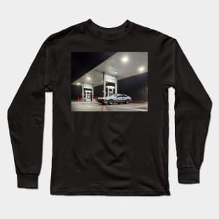 Celica Supra Gas Station Night Shot Long Sleeve T-Shirt